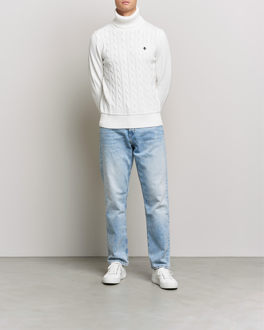 Hombres | Jerséis y prendas de punto | Morris | Edmond Cable Rollneck Off White