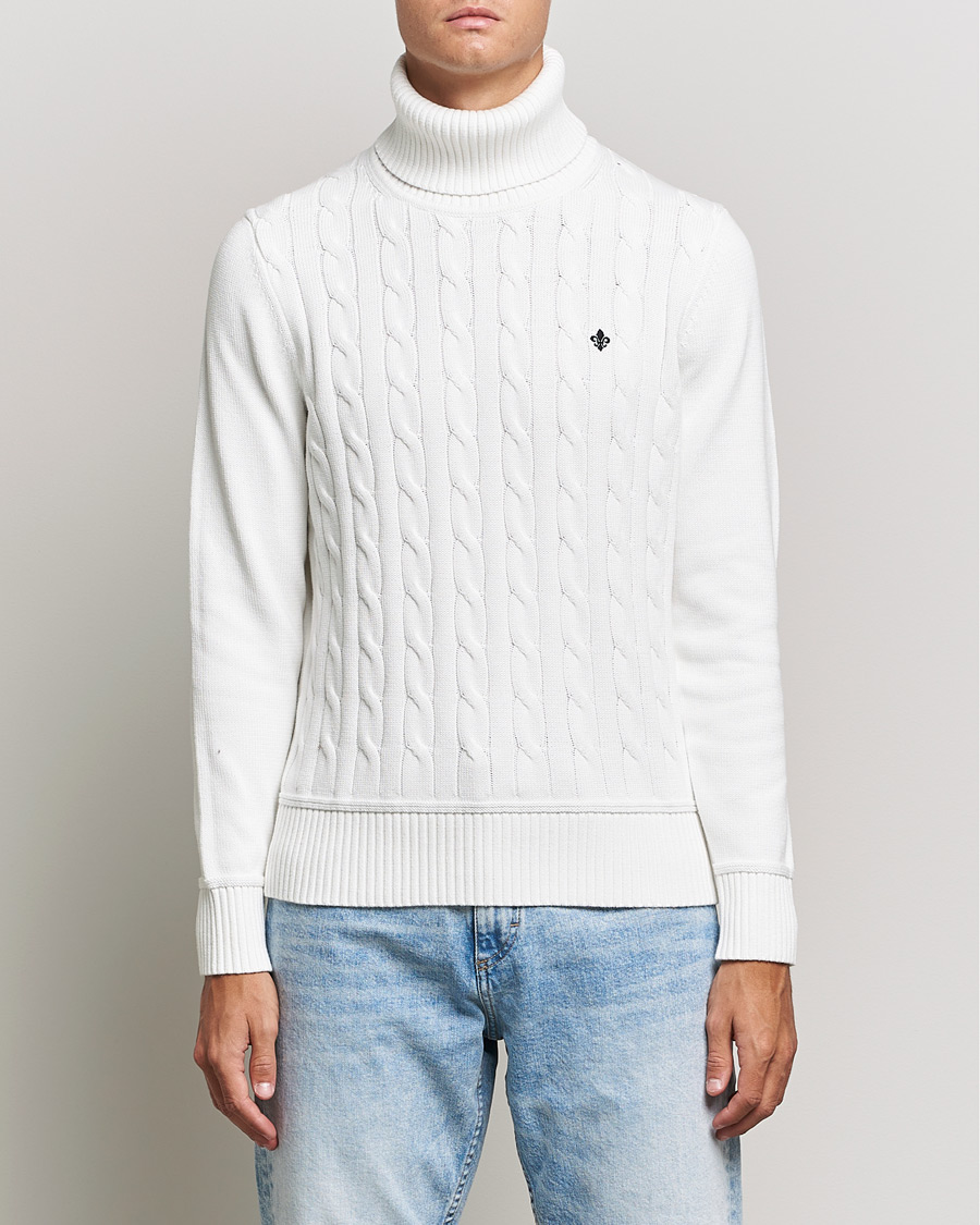 Hombres | Jerséis y prendas de punto | Morris | Edmond Cable Rollneck Off White