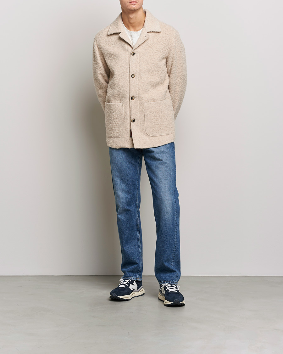 Hombres | Abrigos y chaquetas | Morris | Shaggy Shirt Jacket Beige