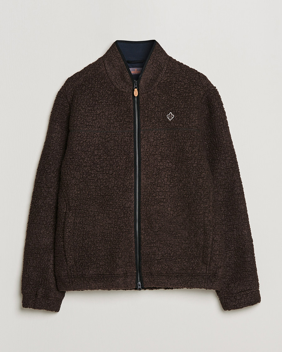 Hombres | Jerséis y prendas de punto | Morris | Chadwick Pile Jacket Dark Brown