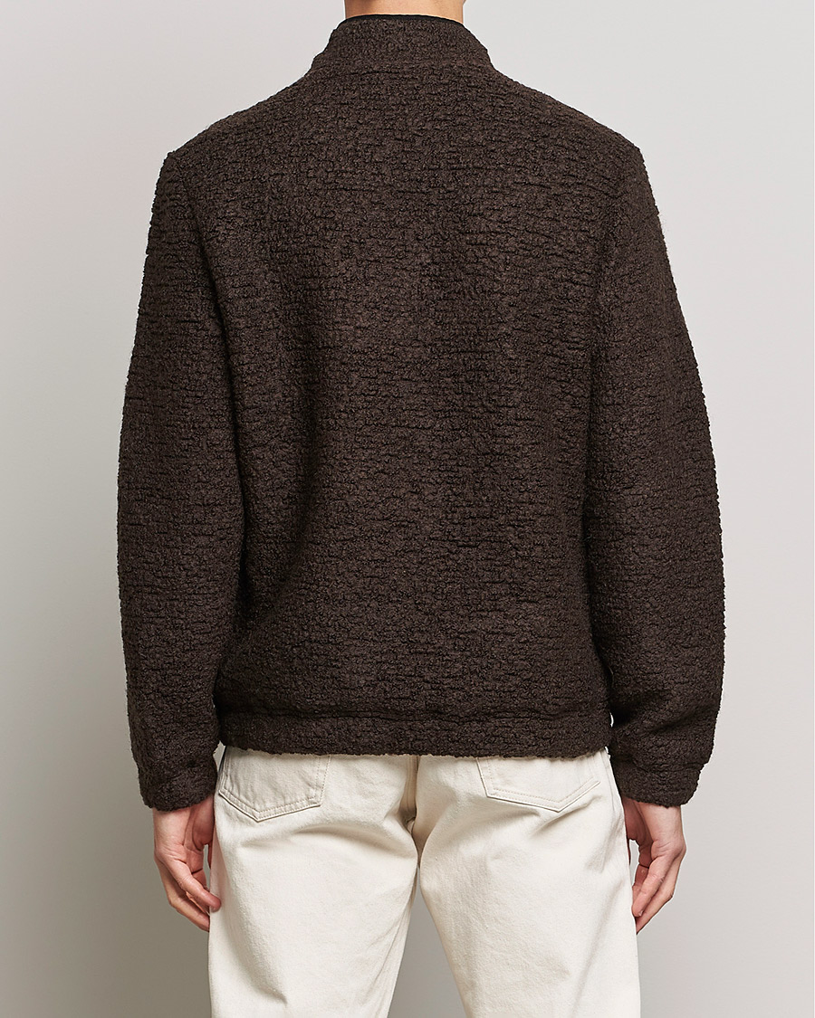 Hombres | Jerséis y prendas de punto | Morris | Chadwick Pile Jacket Dark Brown