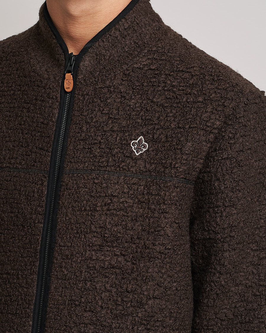 Hombres | Jerséis y prendas de punto | Morris | Chadwick Pile Jacket Dark Brown