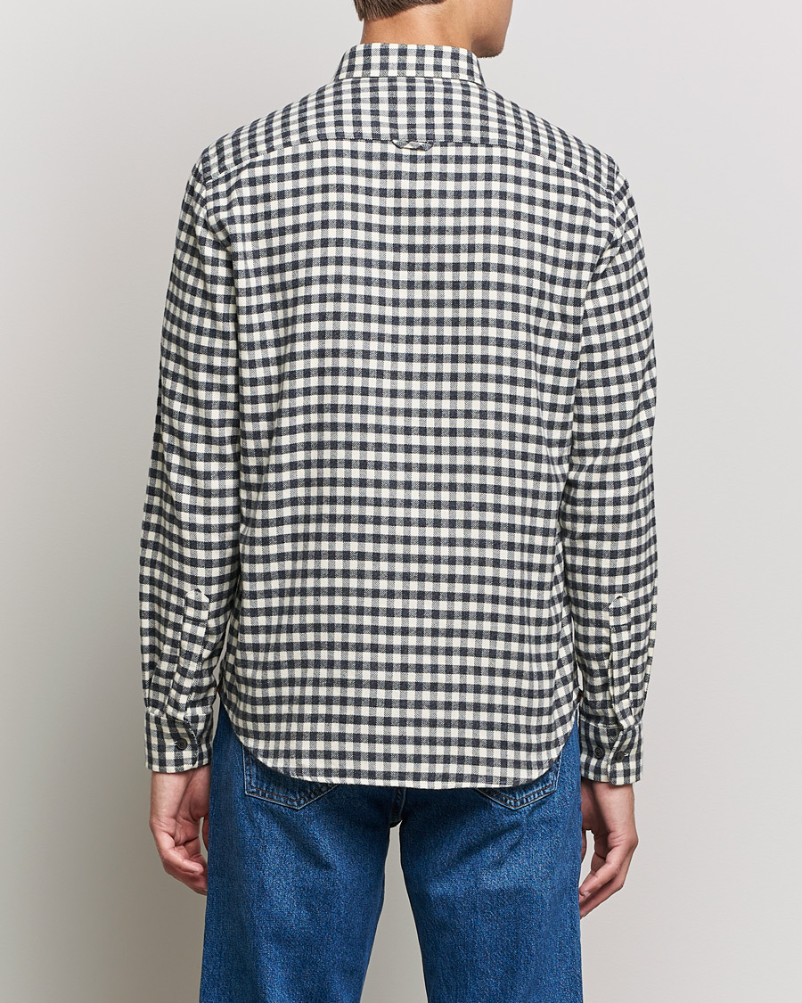Hombres | Camisas | Morris | Brushed Twill Checked Shirt Grey/White