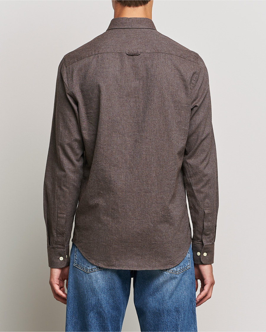 Hombres | Camisas | Morris | Watts Flannel Button Down Shirt Dark Brown