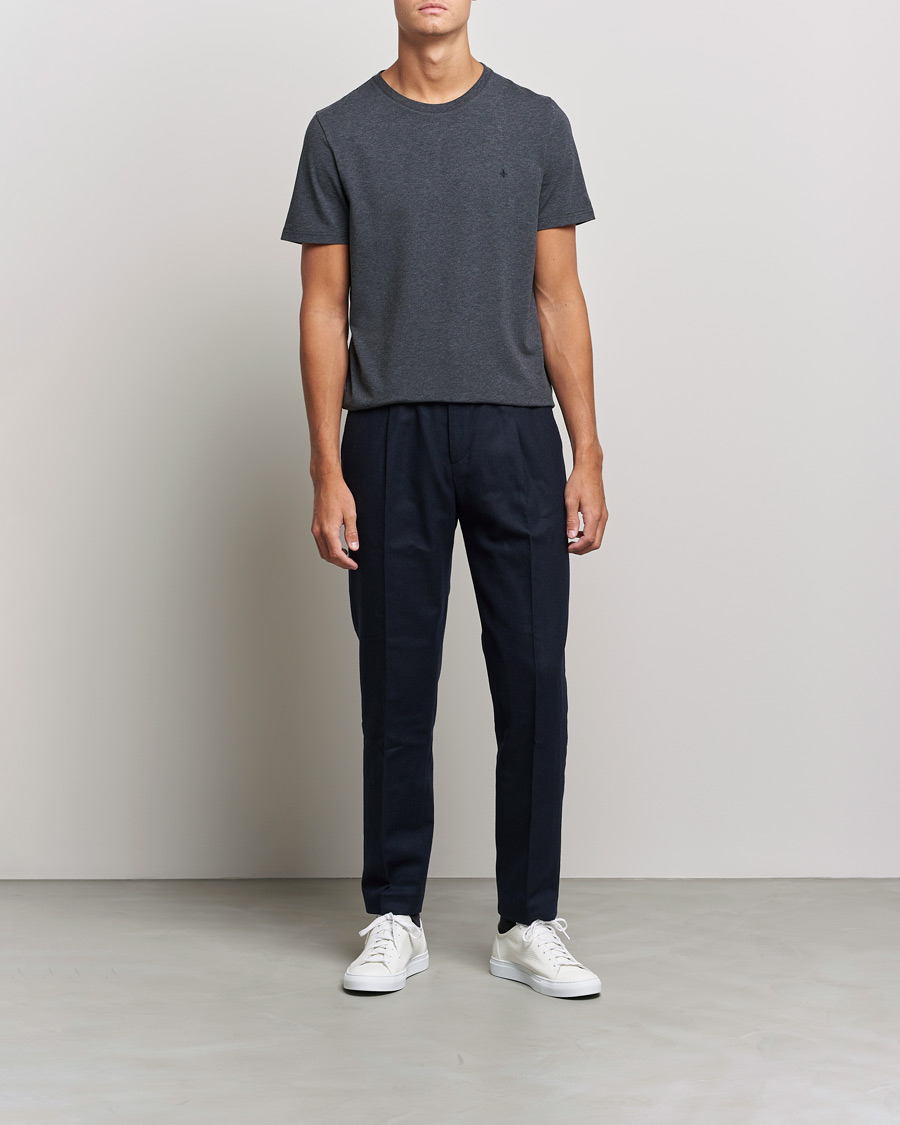 Hombres | Camisetas | Morris | James Crew Neck T-shirt Dark Grey