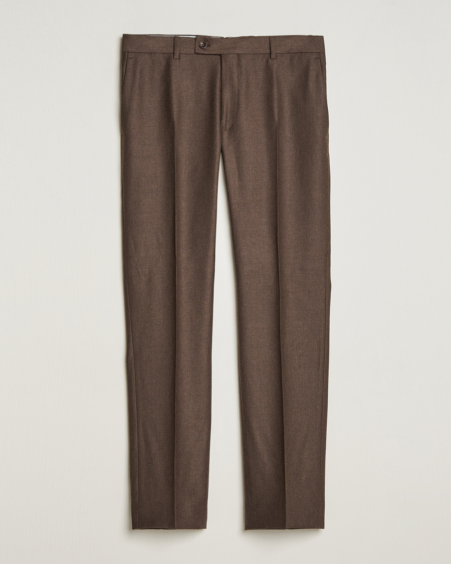 Hombres | Pantalones | Morris | Bobby Flannel Trousers Brown