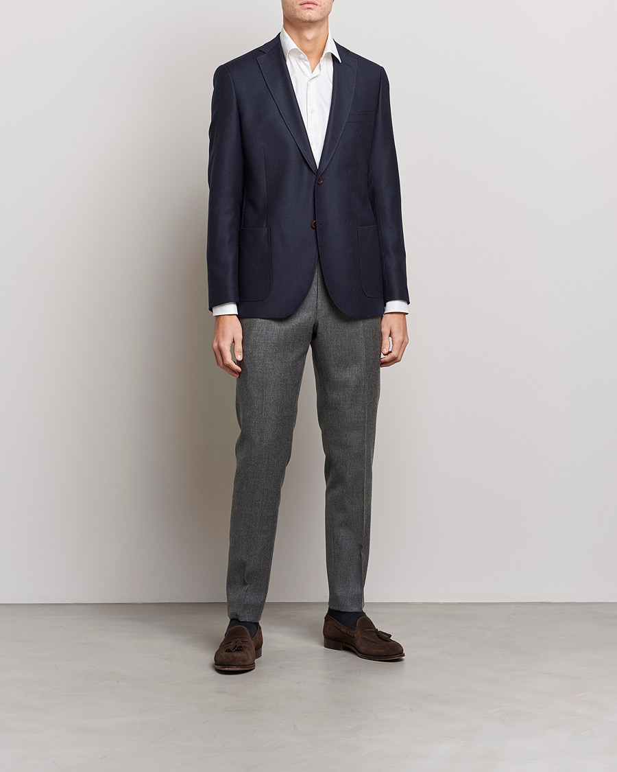 Hombres | Pantalones | Morris | Bobby Flannel Trousers Grey