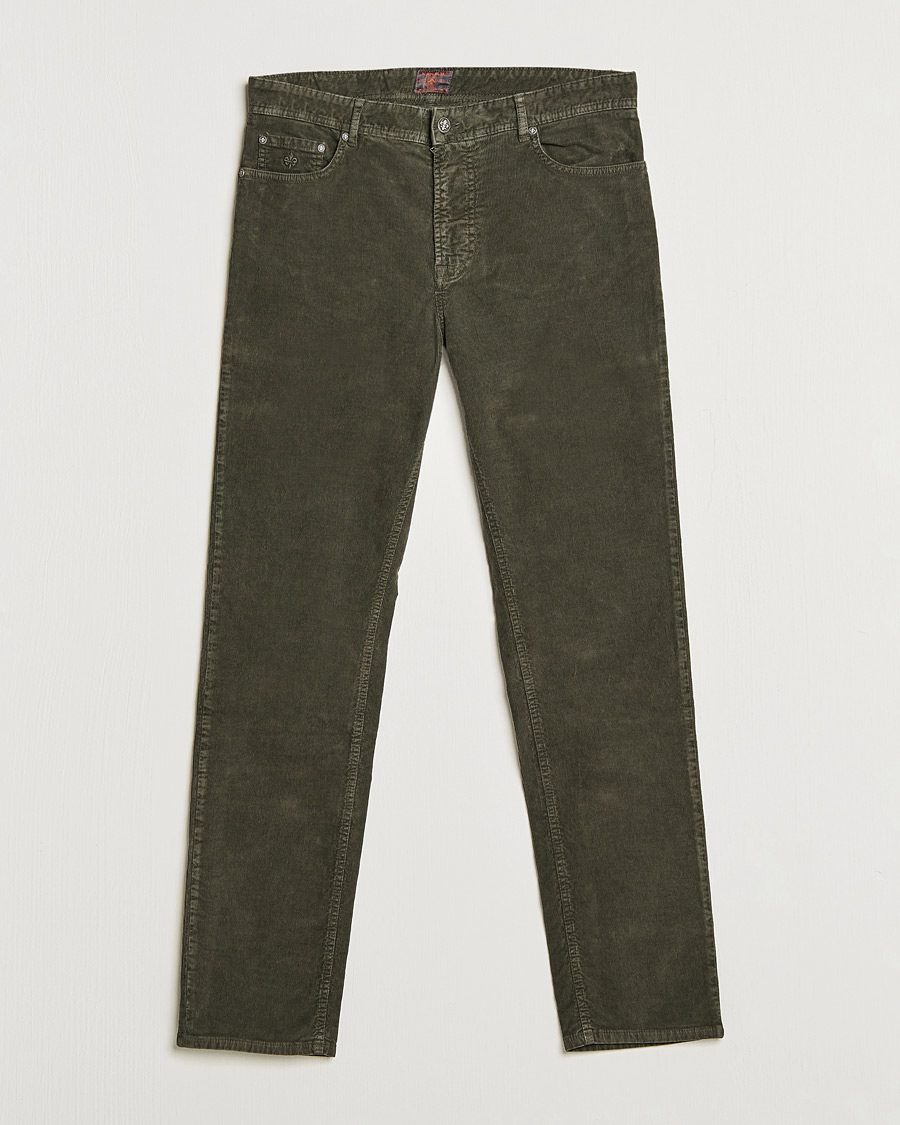 Hombres | Pantalones | Morris | James Corduroy 5-Pocket Pants Olive