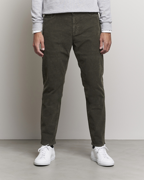 Hombres | Pantalones | Morris | James Corduroy 5-Pocket Pants Olive