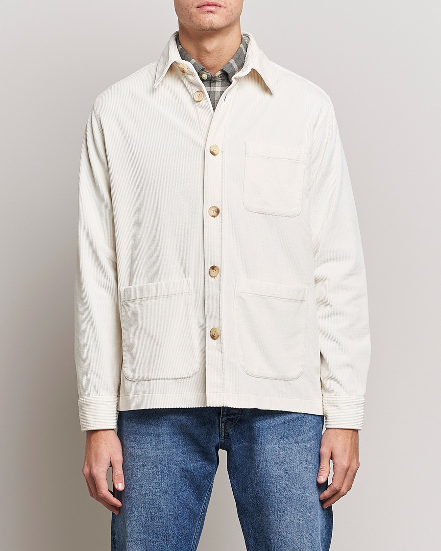 Hombres | Camisas | Morris | Heaton Corduroy Shirt Jacket Off White