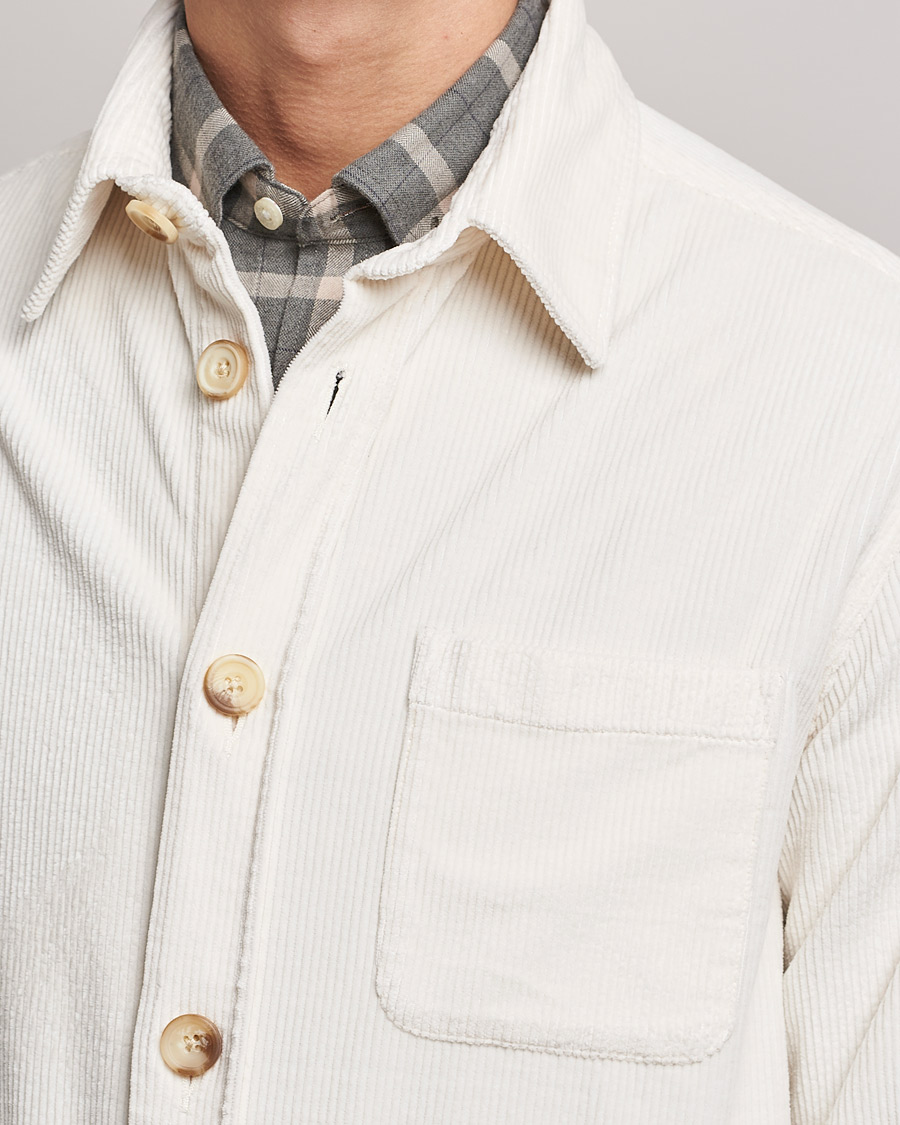 Hombres | Camisas | Morris | Heaton Corduroy Shirt Jacket Off White