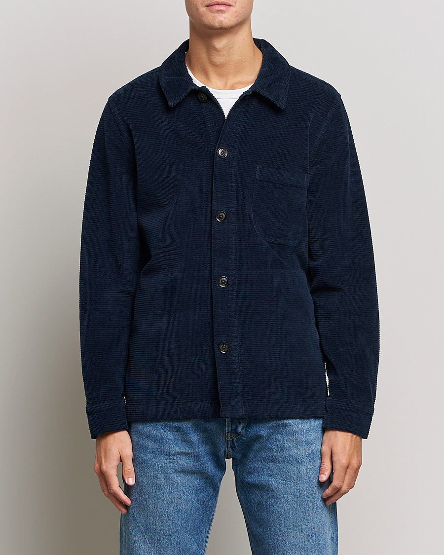Hombres | Camisas | Morris | Criss Cuts Corduroy Shirt Jacket Blue