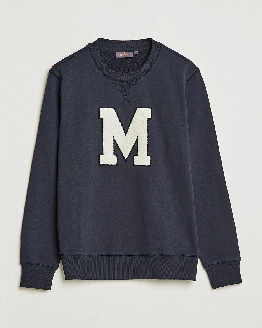 Hombres | Jerséis y prendas de punto | Morris | Leoni Logo Sweatshirt Old Blue