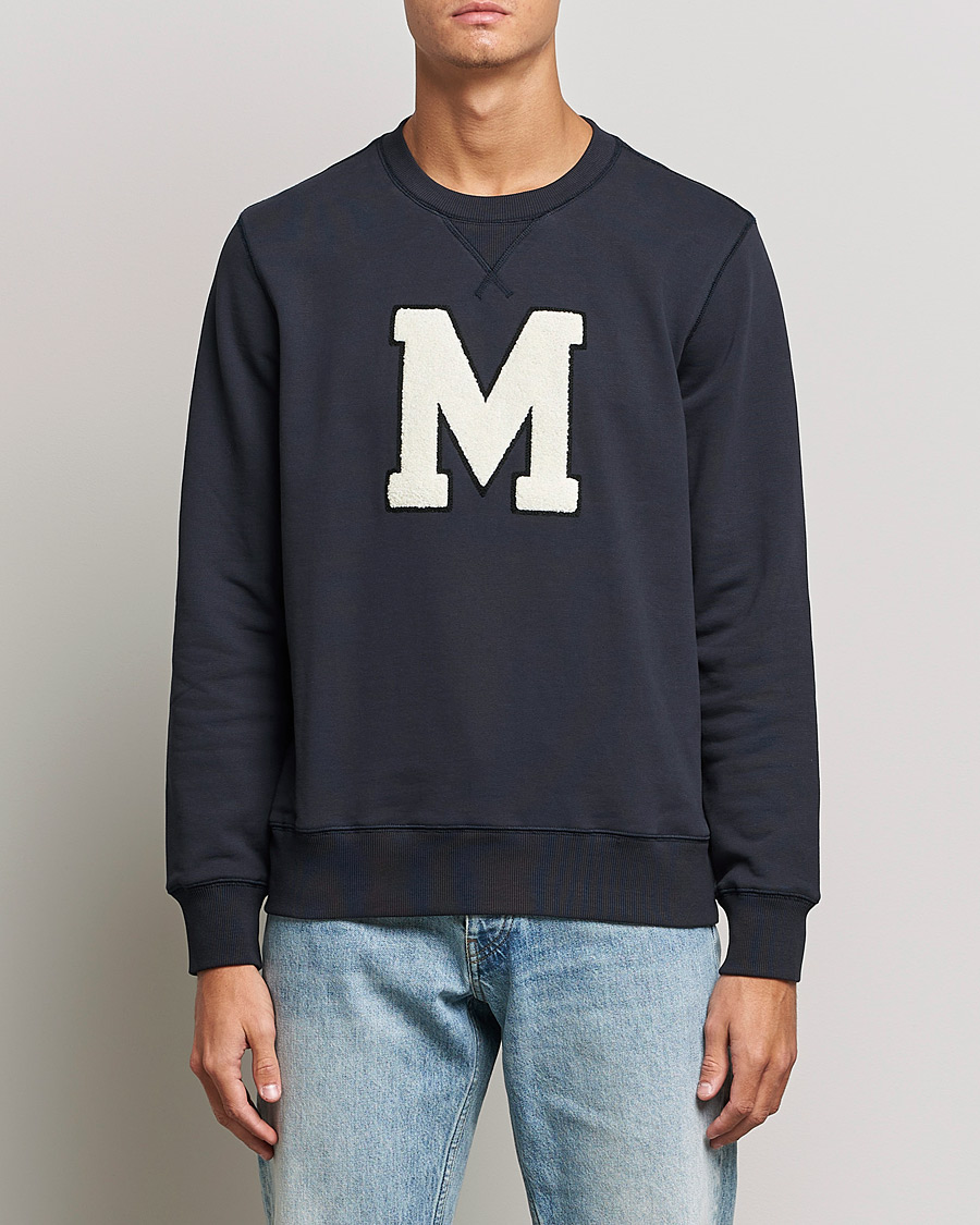 Hombres | Jerséis y prendas de punto | Morris | Leoni Logo Sweatshirt Old Blue