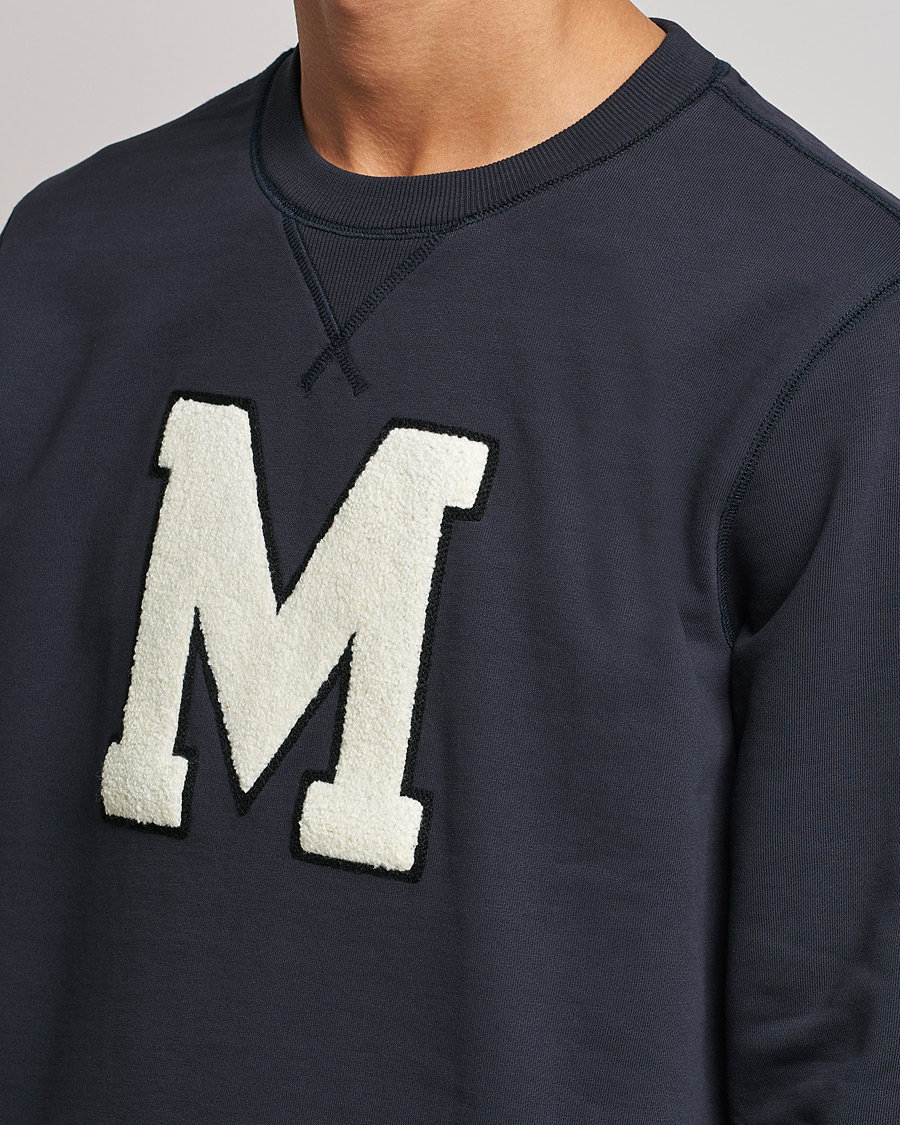 Hombres | Jerséis y prendas de punto | Morris | Leoni Logo Sweatshirt Old Blue