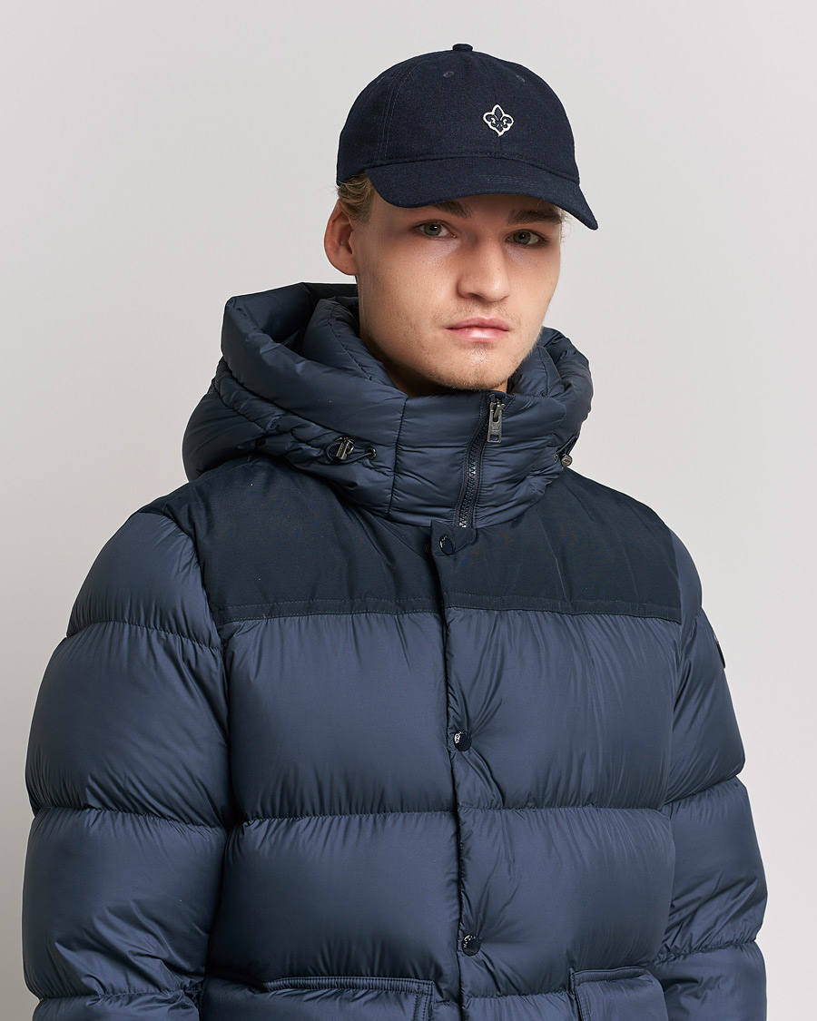 Hombres | Morris Archie Flannel Felt Cap Navy | Morris | Archie Flannel Felt Cap Navy