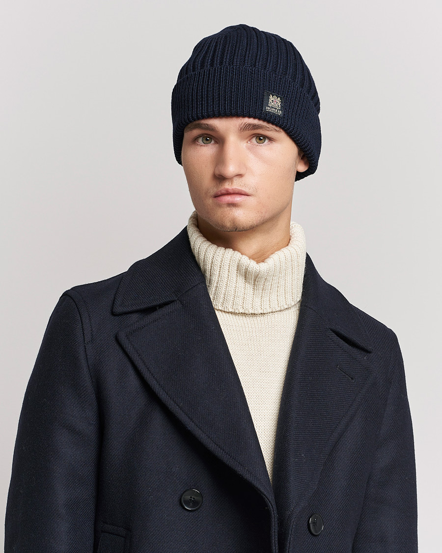Hombres | Morris Travor Merino Beanie Navy | Morris | Travor Merino Beanie Navy