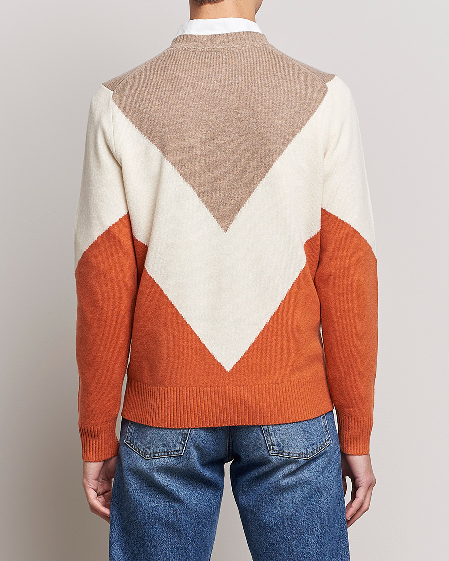 Hombres | Jerséis y prendas de punto | Morris | Novello Crew Neck Orange