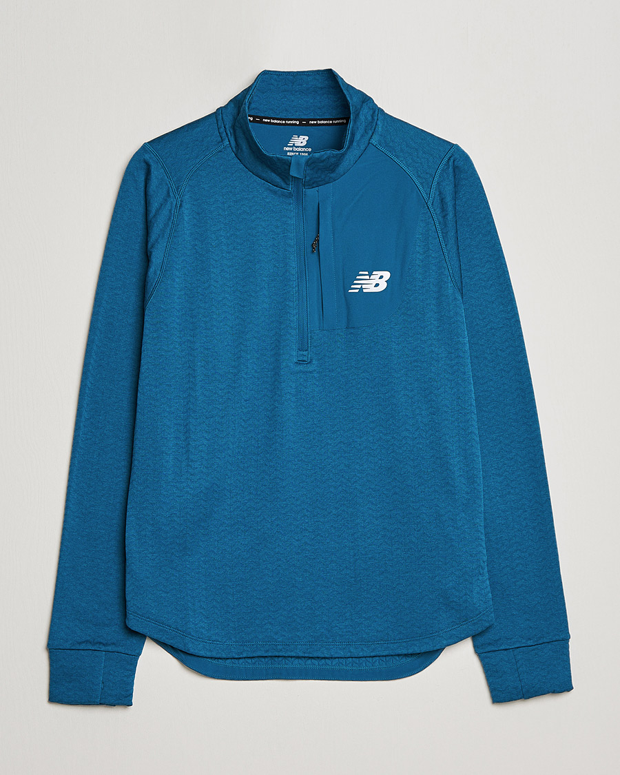 Hombres | Jerséis y prendas de punto | New Balance Running | Heat Grid Half Zip Dark Moonstone