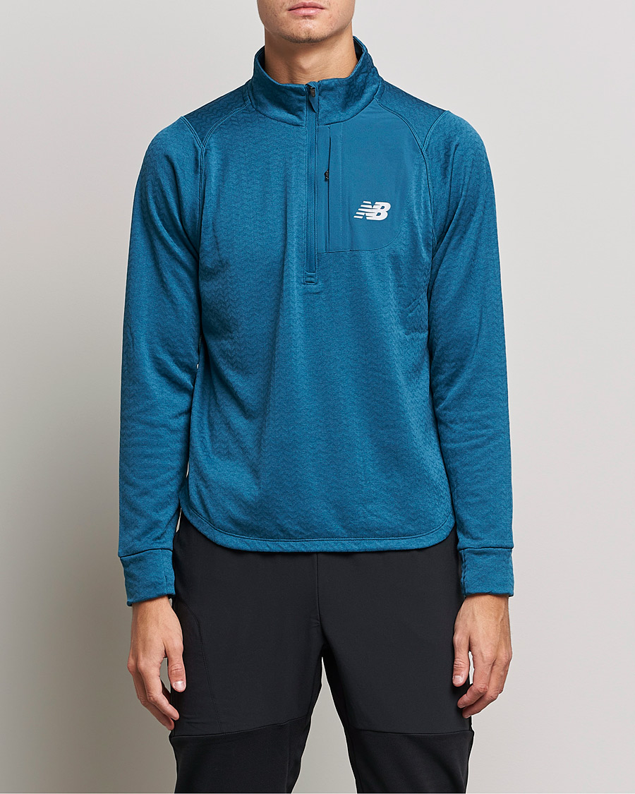 Hombres | Jerséis y prendas de punto | New Balance Running | Heat Grid Half Zip Dark Moonstone
