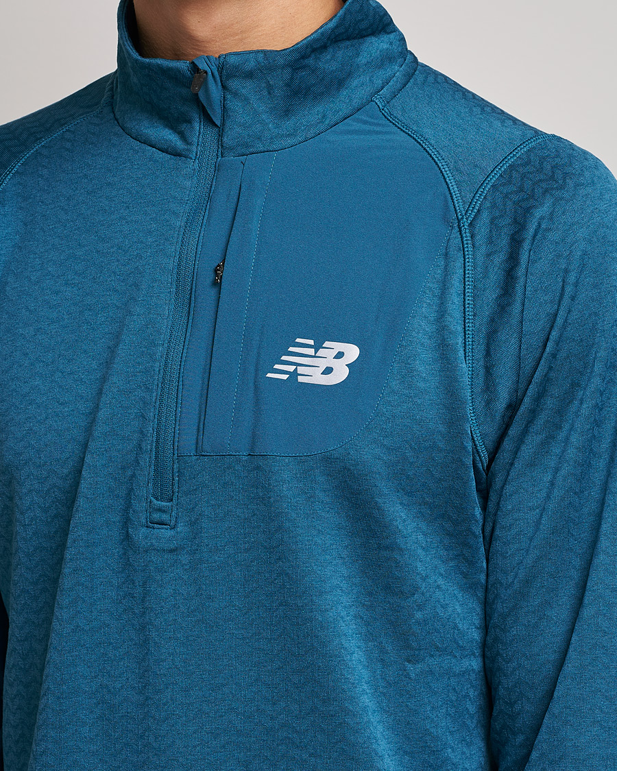 Hombres | Jerséis y prendas de punto | New Balance Running | Heat Grid Half Zip Dark Moonstone