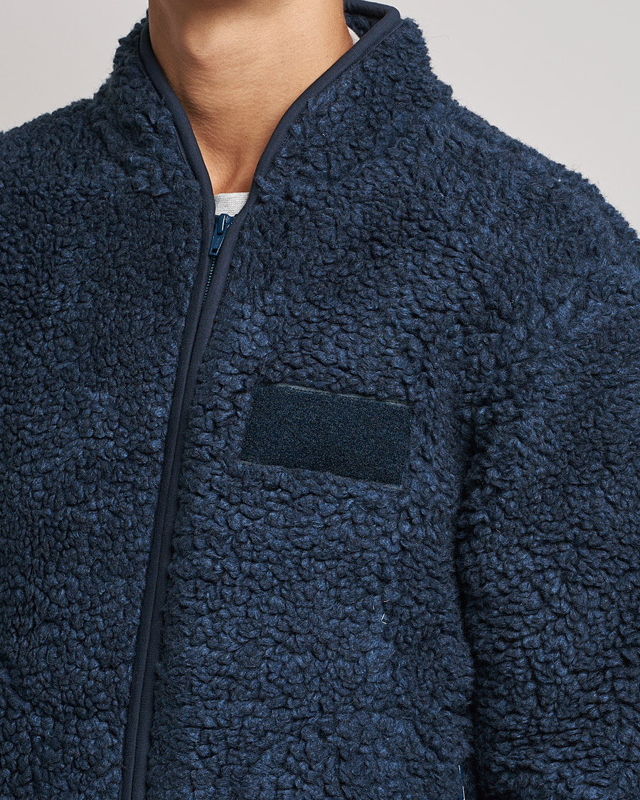 Hombres | Jerséis y prendas de punto | NN07 | Morten Fleece Full Zip Sea Blue