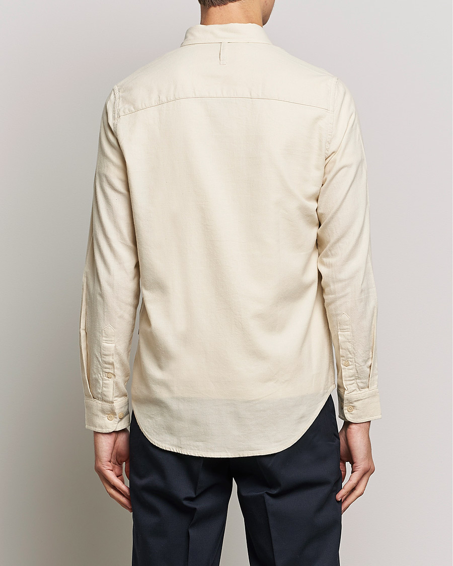 Hombres | Camisas | NN07 | Arne Brushed Flannel Shirt Ecru