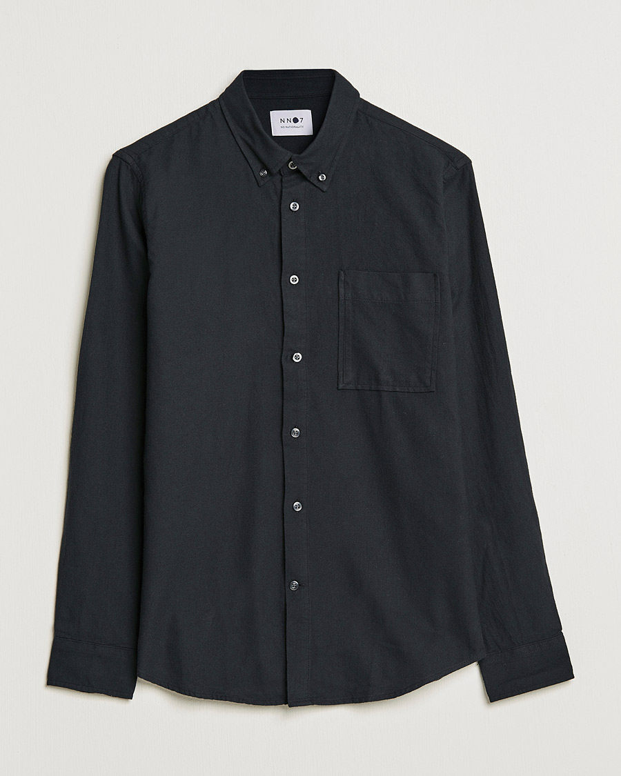 Hombres | Camisas | NN07 | Arne Brushed Flannel Shirt Black