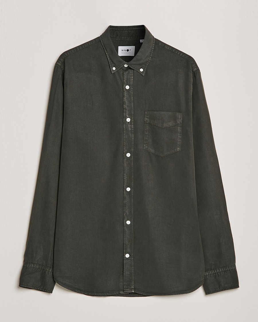 Hombres | Camisas | NN07 | Levon Tencel Shirt Dark Army