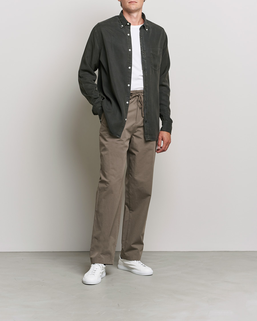 Hombres | Camisas | NN07 | Levon Tencel Shirt Dark Army