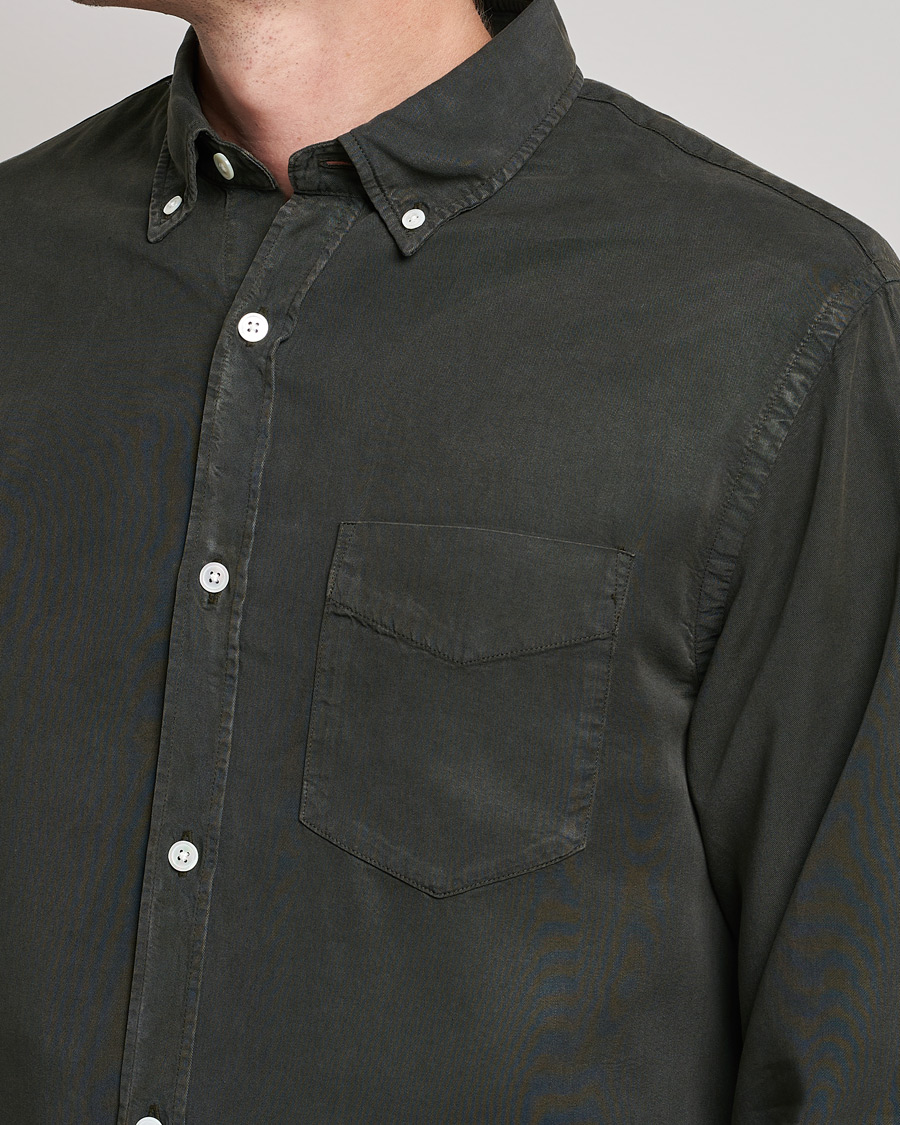 Hombres | Camisas | NN07 | Levon Tencel Shirt Dark Army