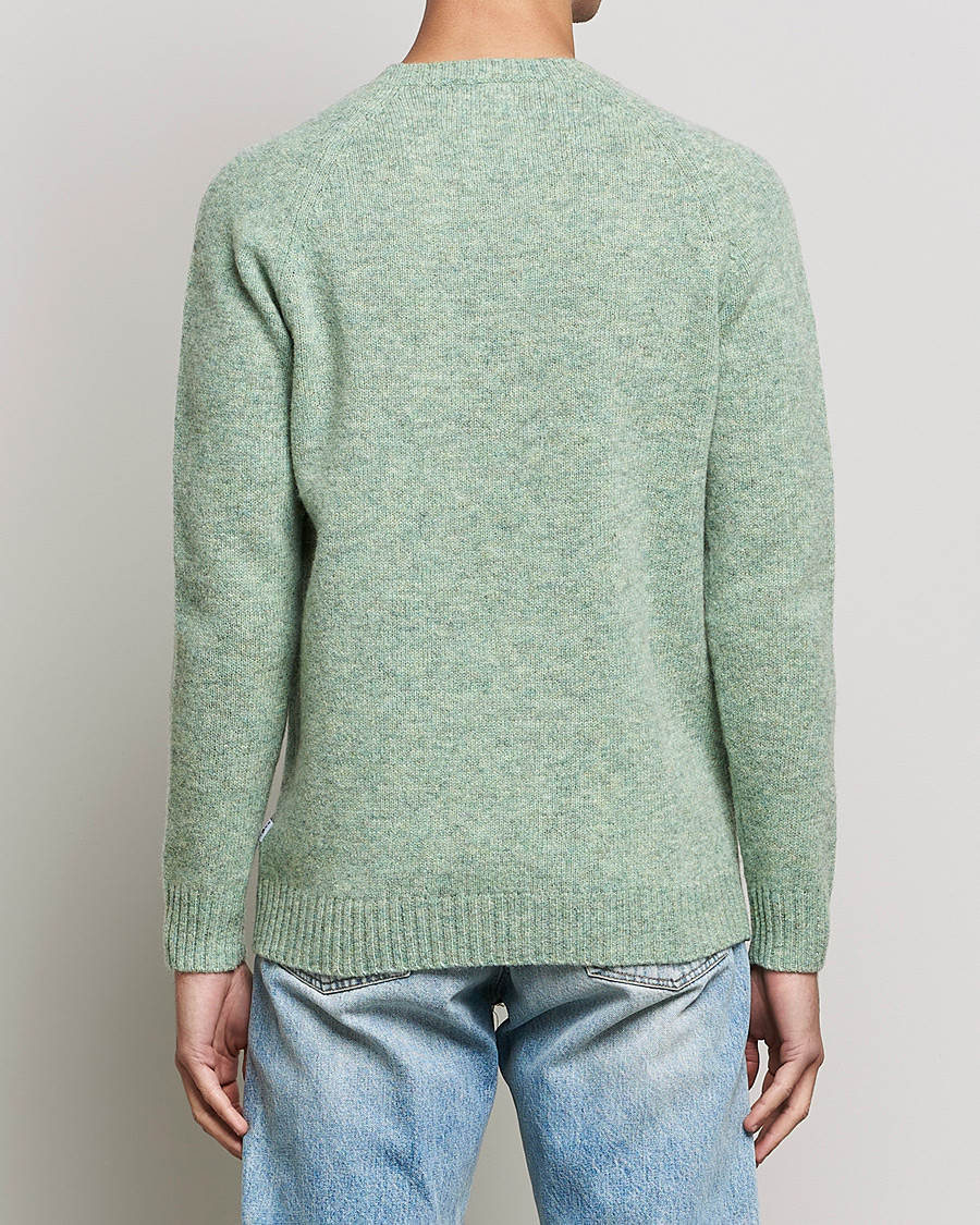 Hombres | Jerséis y prendas de punto | NN07 | Nathan Brushed Crew Neck Dusty Green