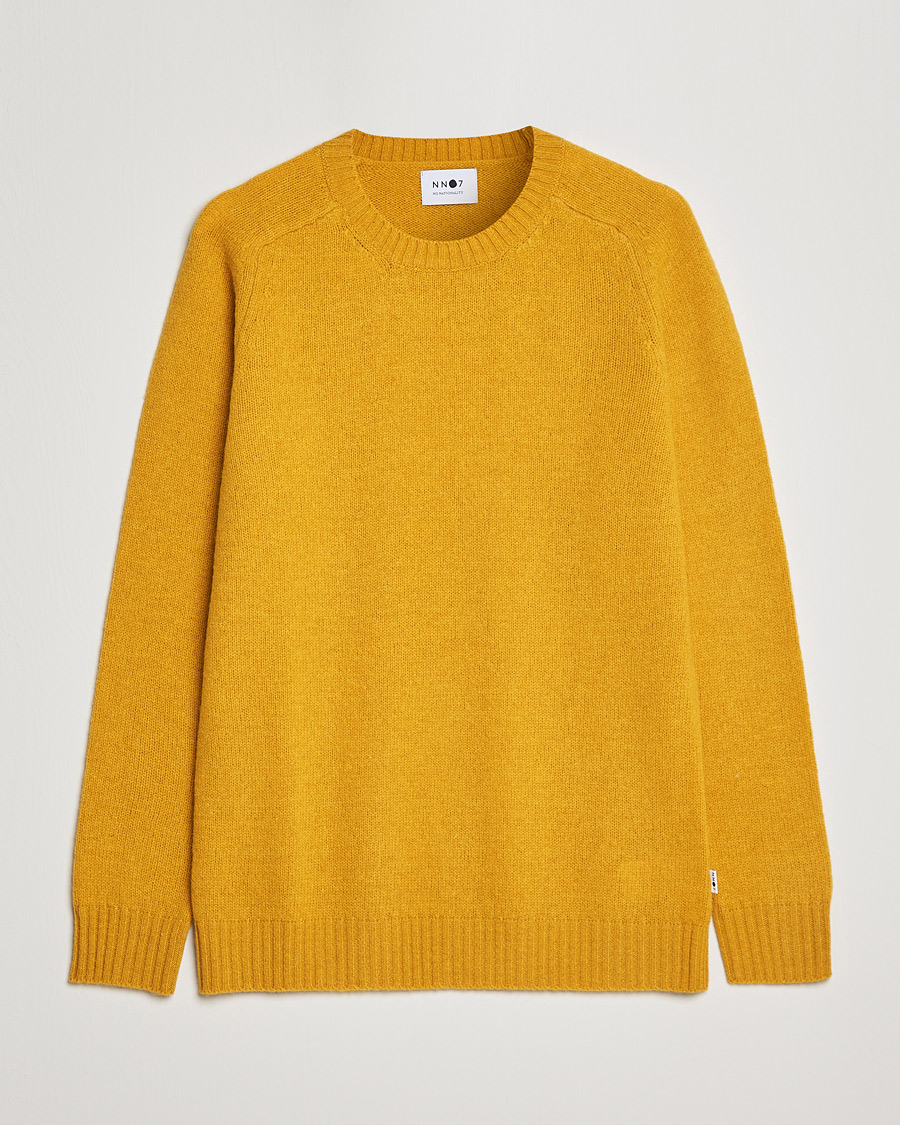 Hombres | Jerséis y prendas de punto | NN07 | Nathan Brushed Crew Neck Yellow