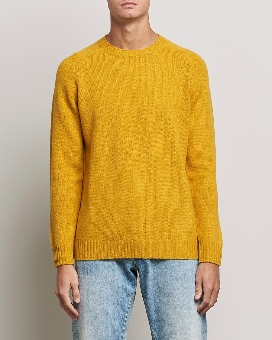 Hombres | Jerséis y prendas de punto | NN07 | Nathan Brushed Crew Neck Yellow