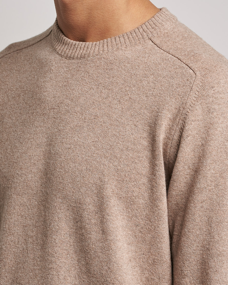 Hombres | Jerséis y prendas de punto | NN07 | Edward Lambswool Crew Neck Pullover Khaki