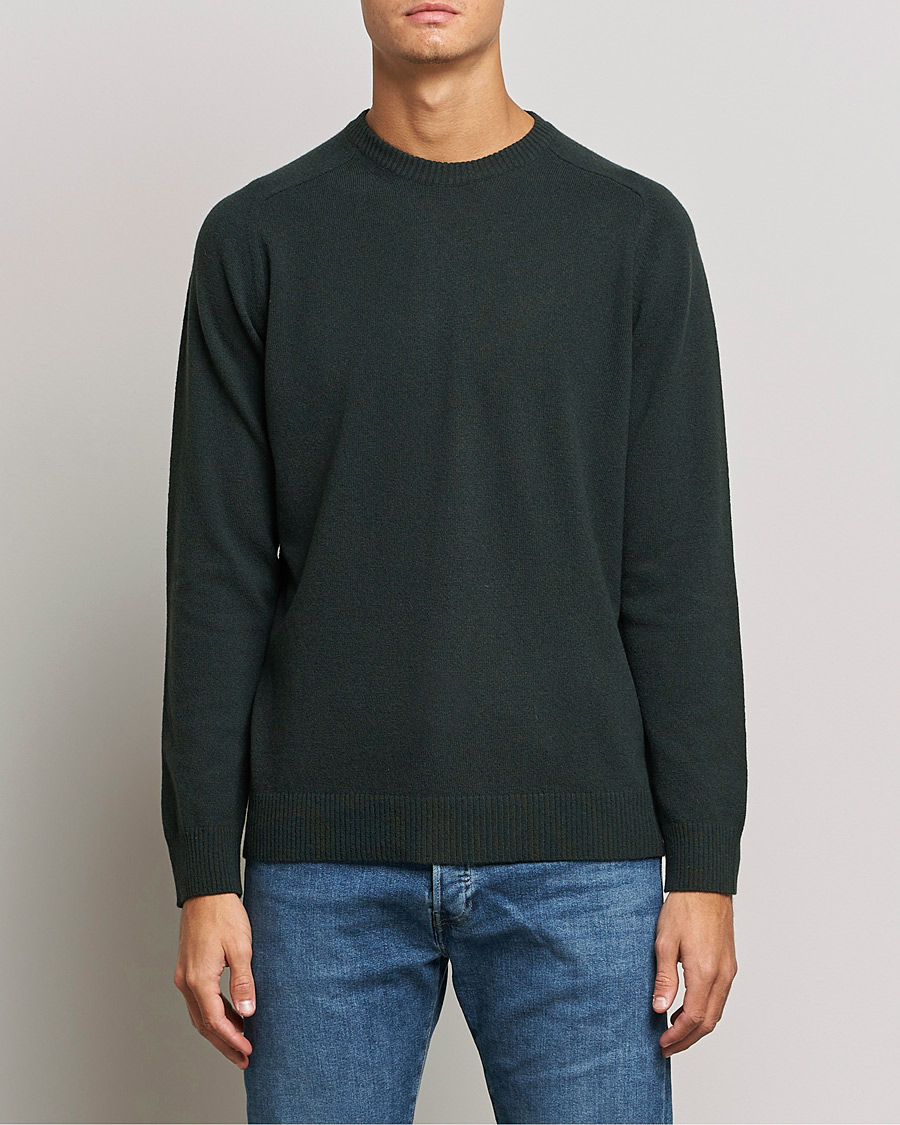 Hombres | Jerséis y prendas de punto | NN07 | Edward Lambswool Crew Neck Pullover Dark Army