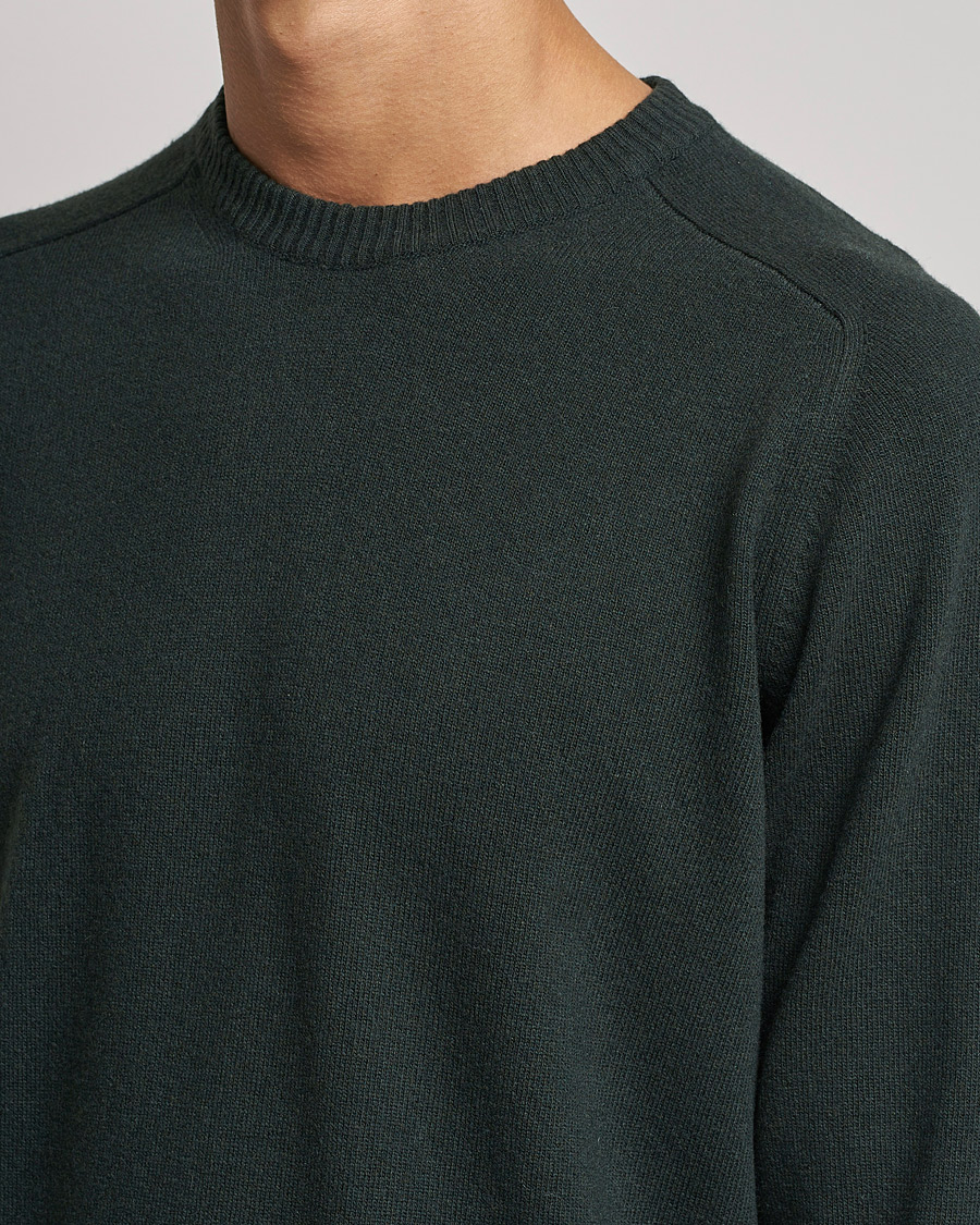 Hombres | Jerséis y prendas de punto | NN07 | Edward Lambswool Crew Neck Pullover Dark Army