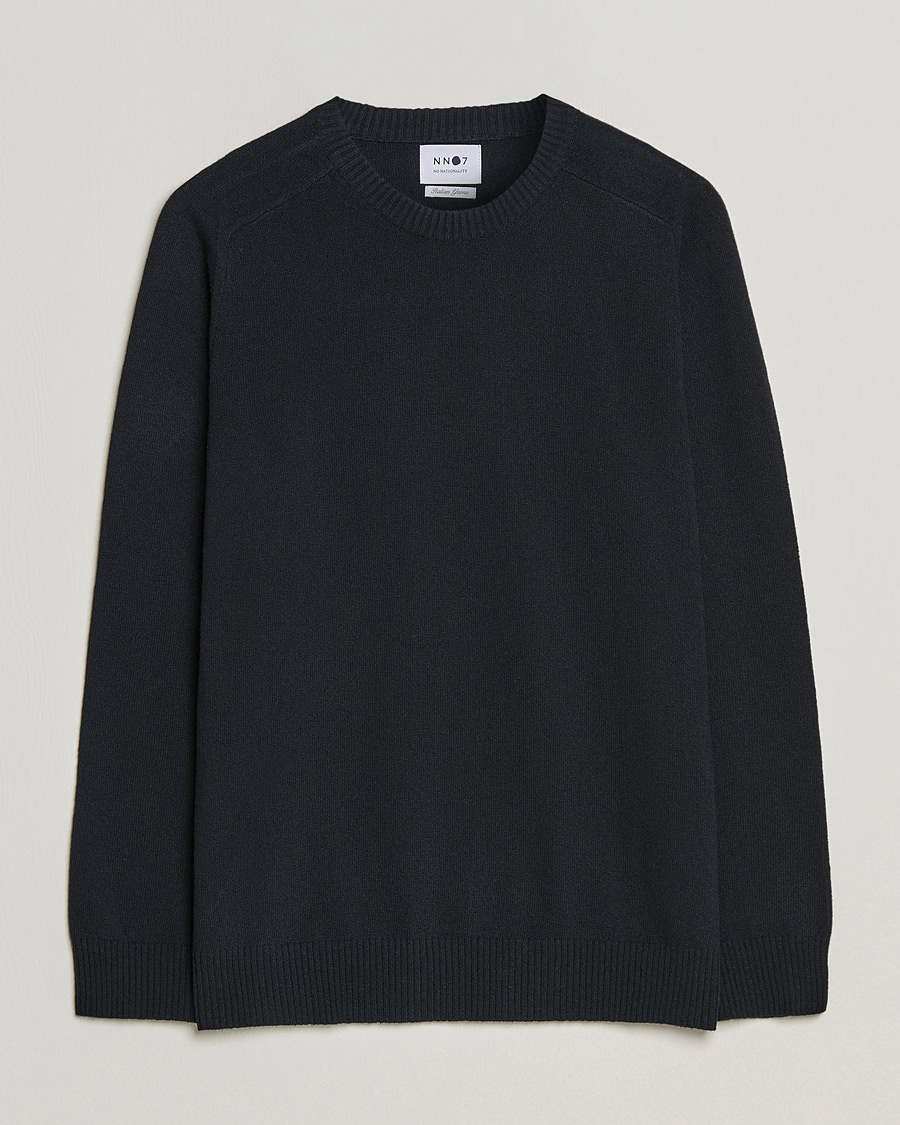 Hombres | Jerséis y prendas de punto | NN07 | Edward Lambswool Crew Neck Pullover Black