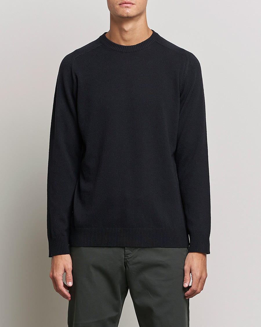 Hombres | Jerséis y prendas de punto | NN07 | Edward Lambswool Crew Neck Pullover Black