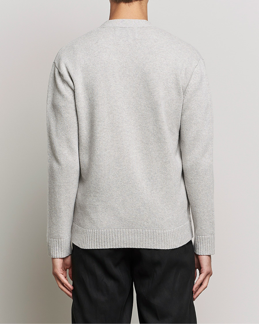 Hombres | Jerséis y prendas de punto | NN07 | Bjorn Lambswool Cardigan Light Grey Melange