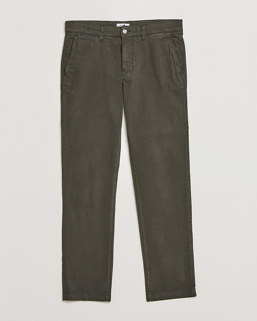 Hombres | Pantalones | NN07 | Marco Slim Fit Stretch Chinos Dark Green