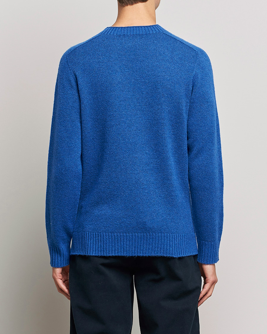 Hombres | Jerséis y prendas de punto | NN07 | Nathan Brushed Wool Knitted Sweater Cobolt Blue