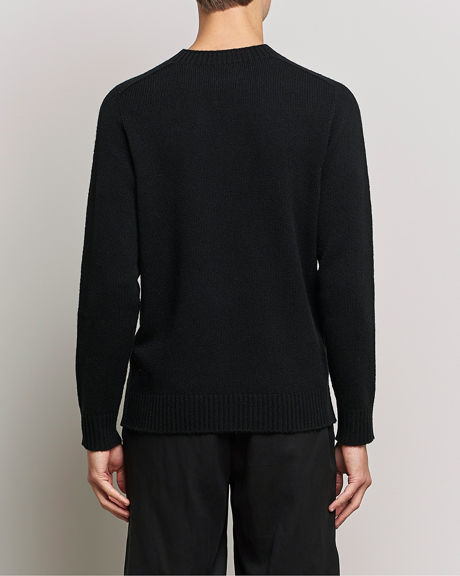 Hombres | Jerséis y prendas de punto | NN07 | Nathan Brushed Wool Knitted Sweater Black