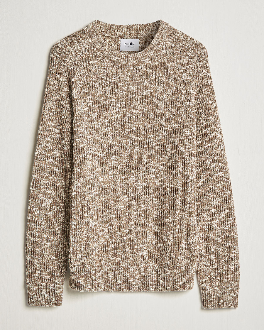 Hombres | Jerséis y prendas de punto | NN07 | Jesse Cotton Knitted Sweater Pyramid Melange