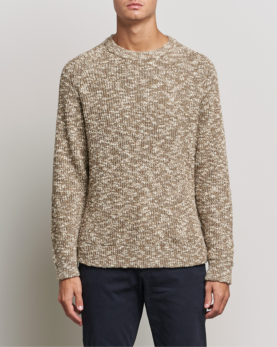 Hombres | Jerséis y prendas de punto | NN07 | Jesse Cotton Knitted Sweater Pyramid Melange