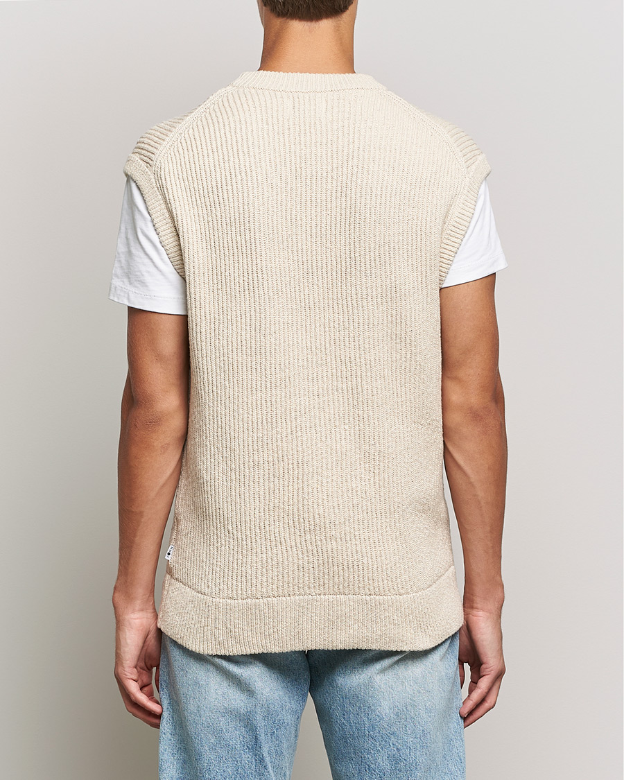 Hombres | Jerséis y prendas de punto | NN07 | Jesse Ribbed Knited Vest Ecru