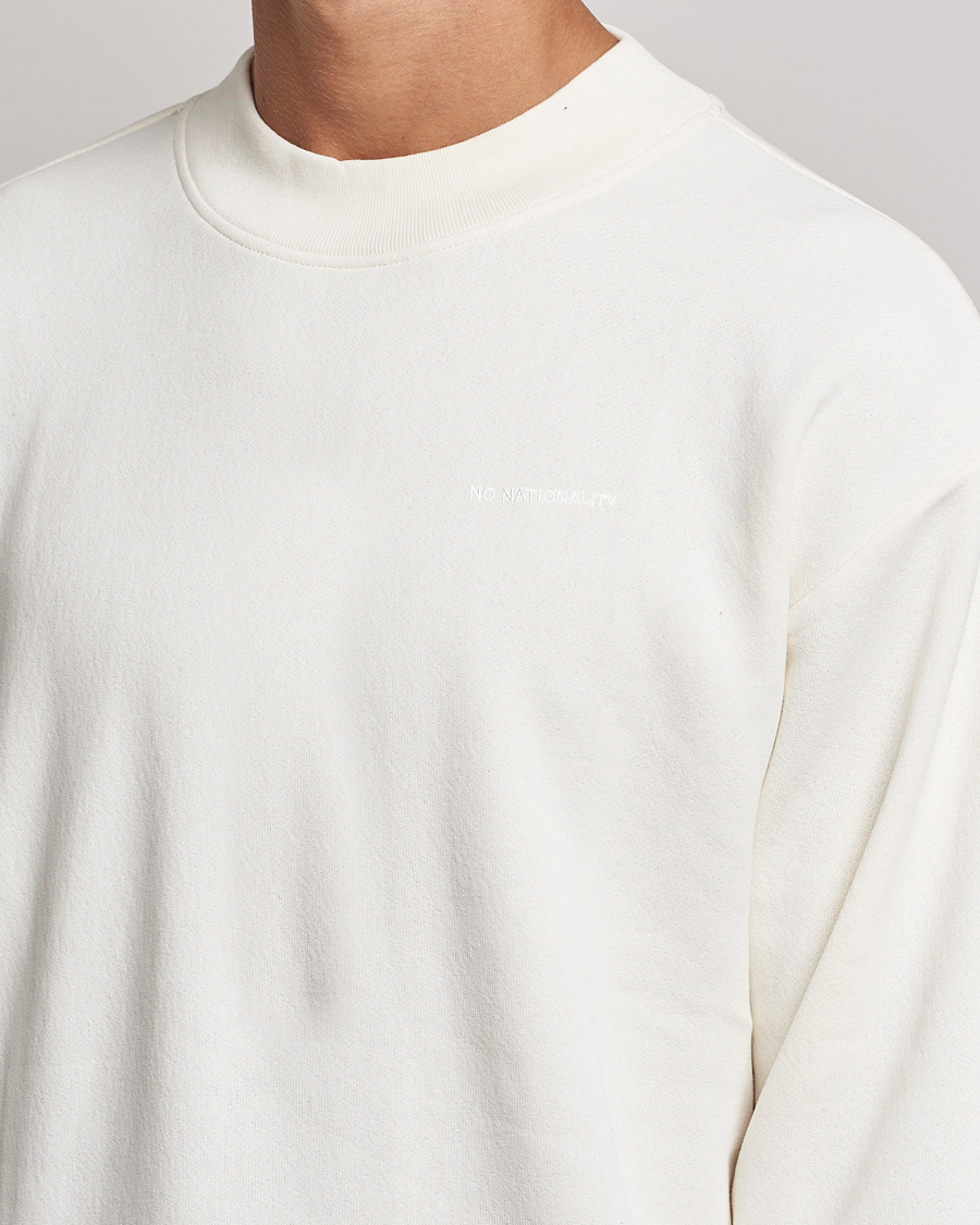 Hombres | Jerséis y prendas de punto | NN07 | Briggs Mock Neck Sweater Ecru