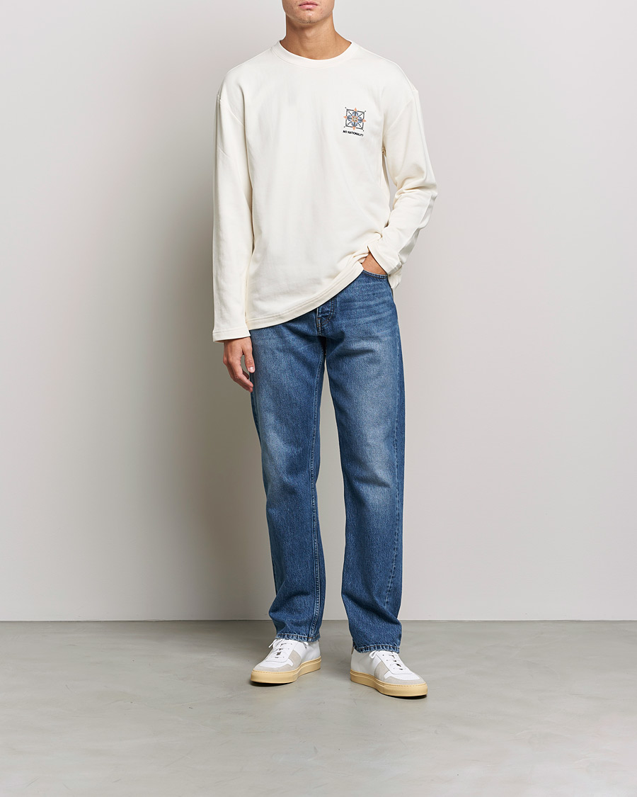 Hombres | Camisetas | NN07 | Alan Heavy Logo Long Sleeve T-Shirt Off White