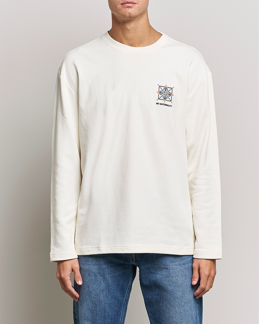 Hombres | Camisetas | NN07 | Alan Heavy Logo Long Sleeve T-Shirt Off White
