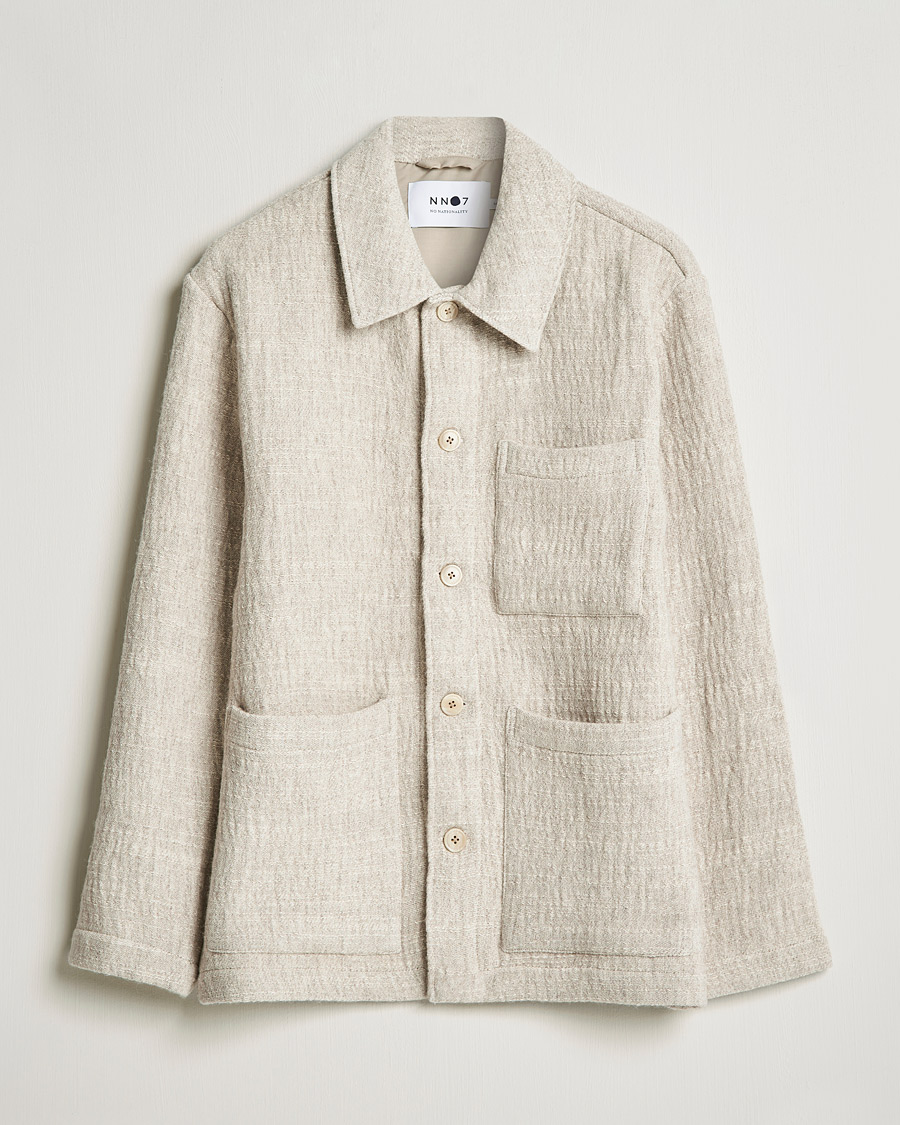 Hombres | Camisas | NN07 | Ibrahim Structured Overshirt Off White